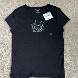 American Eagle Outfitters Black Short Sleeve Tee